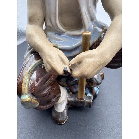 Vintage Shiwan Chinese Mudman Statue Figurine Laborer - Picture 2 of 5